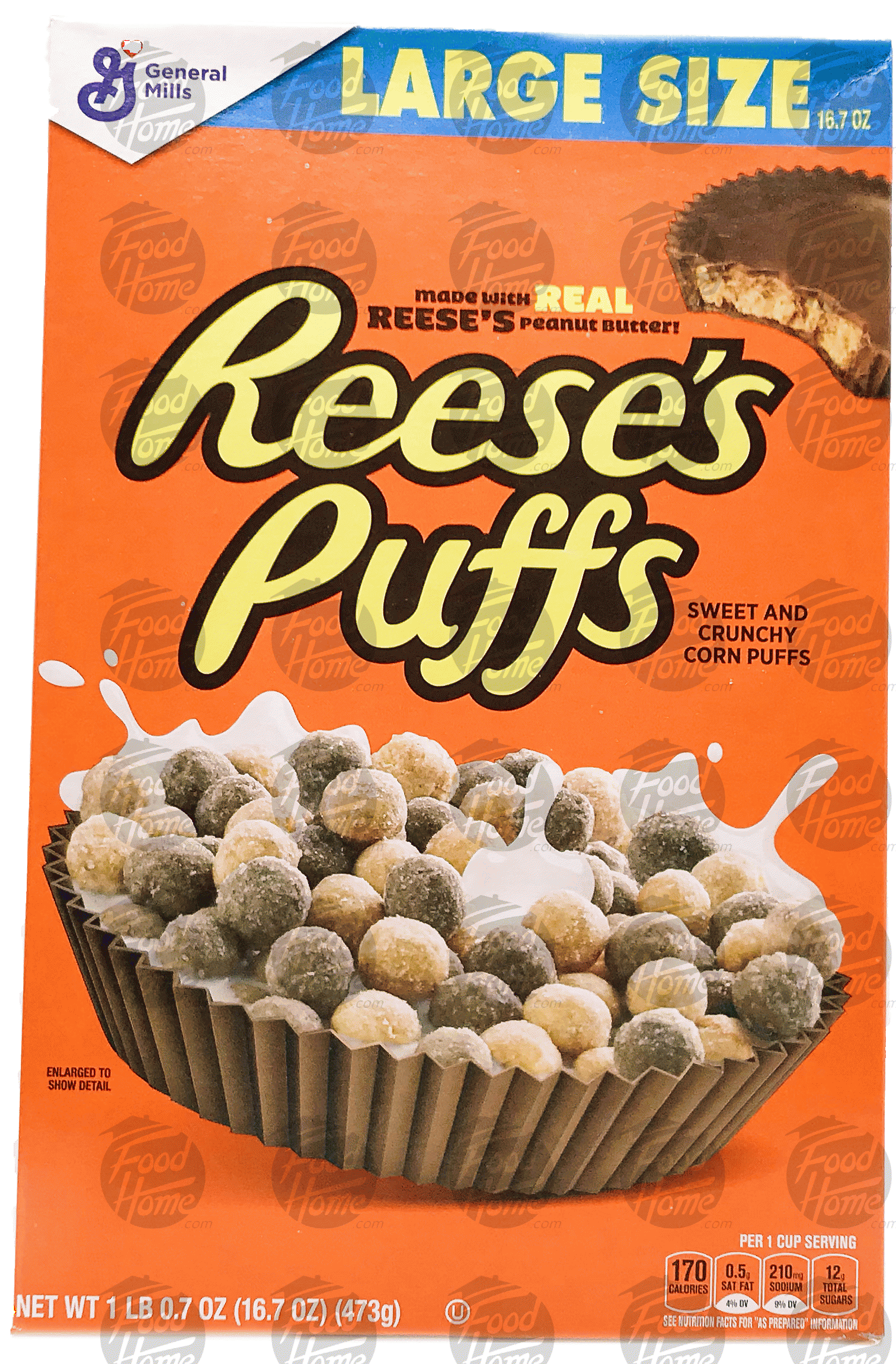 General Mills Large Size reese's puffs cereal, box Full-Size Picture